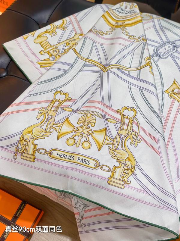 Hermes silk scarf 90X90cm E17 (4)