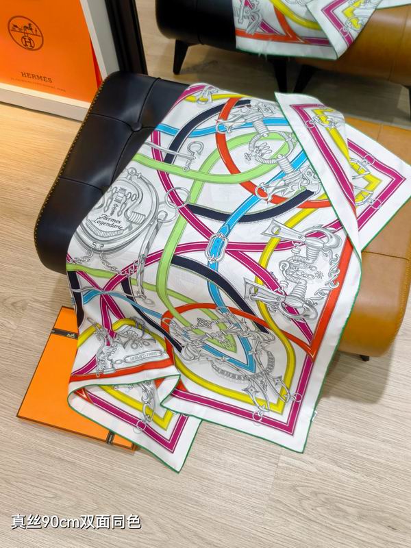 Hermes silk scarf 90X90cm E17 (43)