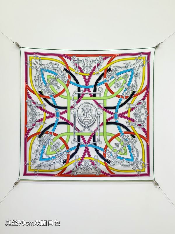 Hermes silk scarf 90X90cm E17 (45)