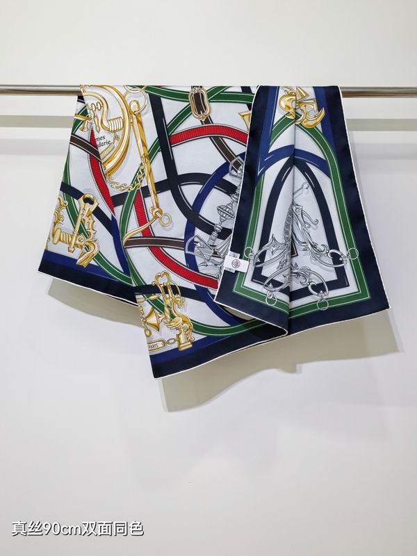 Hermes silk scarf 90X90cm E17 (47)