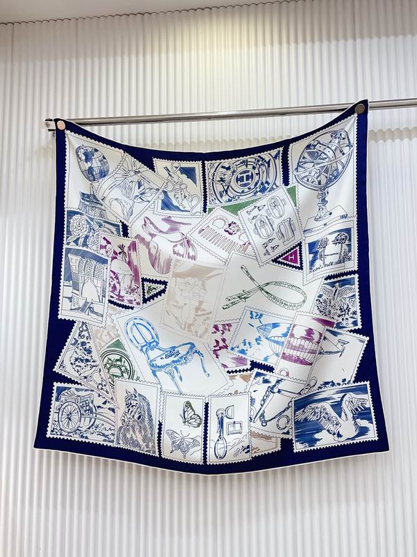 Hermes silk scarf 90X90cm E18 (3)