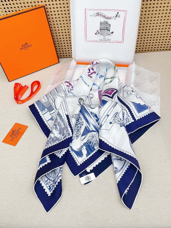 Hermes silk scarf 90X90cm E18 (5)