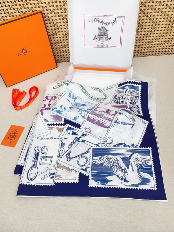 Hermes silk scarf 90X90cm E18 (6)