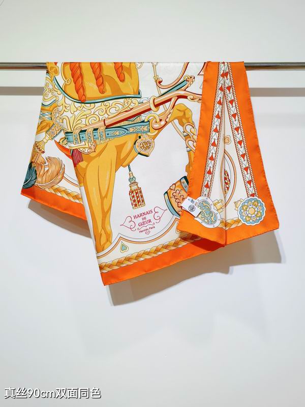 Hermes silk scarf 90X90cm E27 (3)
