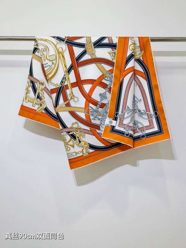 Hermes silk scarf 90X90cm E28 (11)