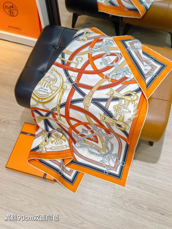 Hermes silk scarf 90X90cm E28 (14)