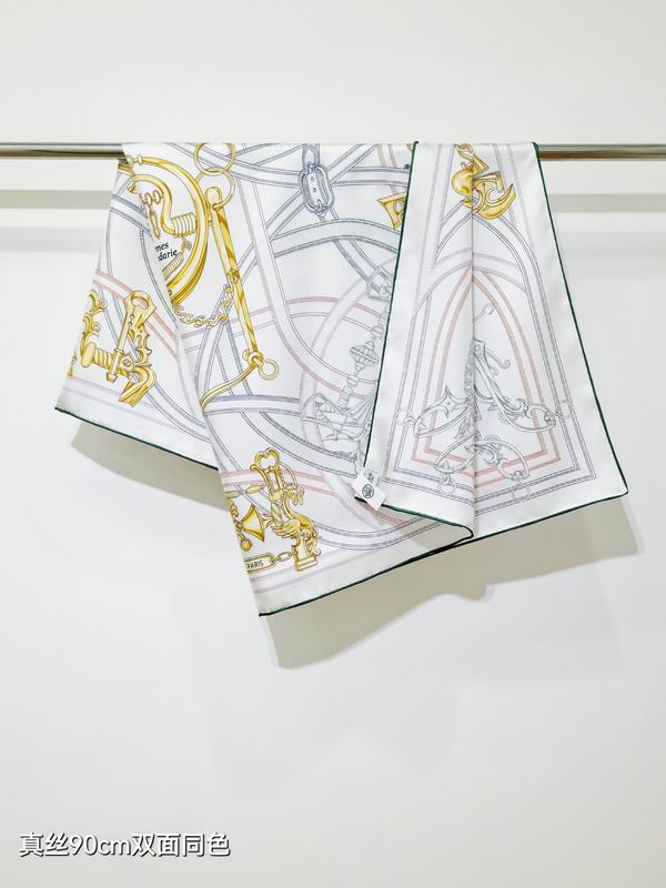 Hermes silk scarf 90X90cm E28 (2)