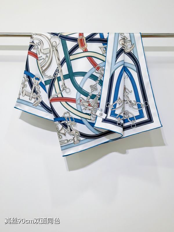 Hermes silk scarf 90X90cm E28 (20)