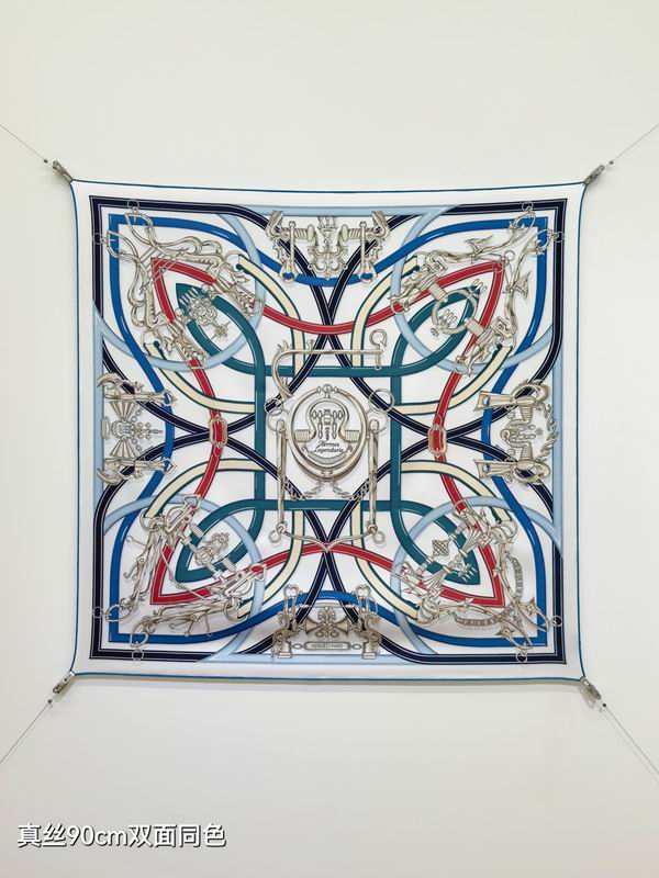 Hermes silk scarf 90X90cm E28 (25)