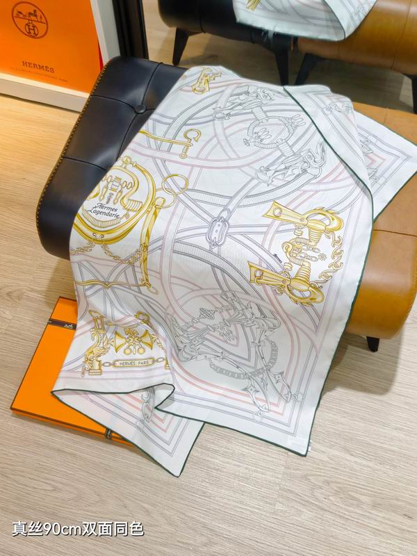 Hermes silk scarf 90X90cm E28 (5)