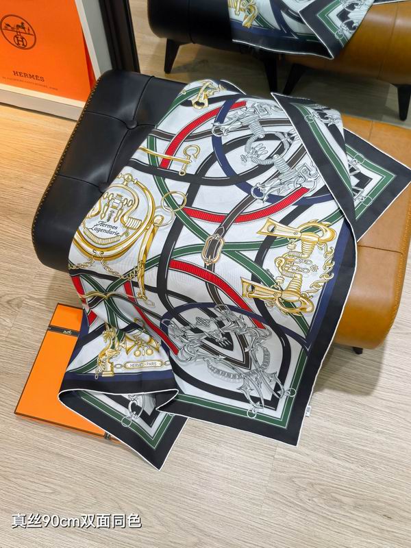 Hermes silk scarf 90X90cm E28 (50)