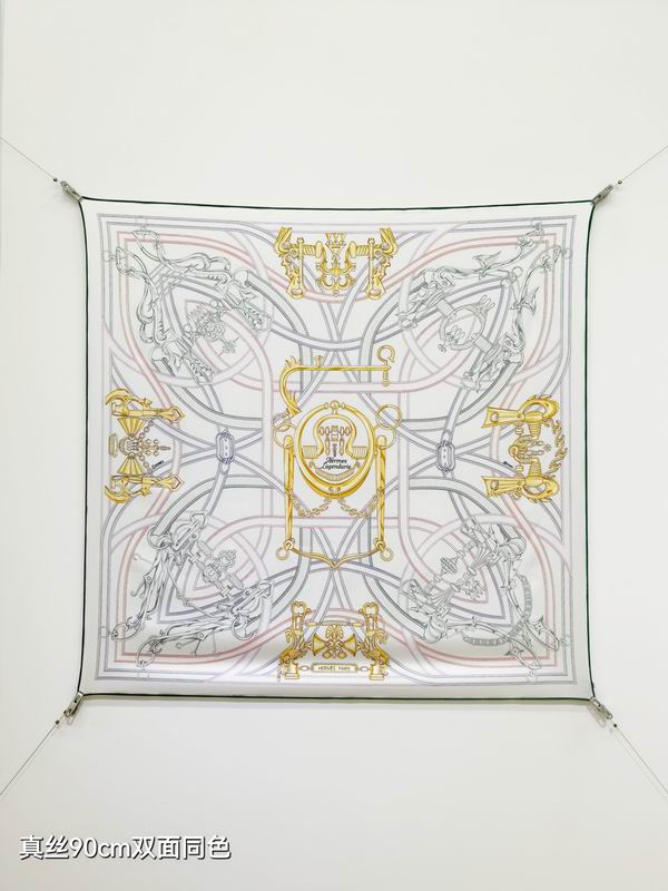 Hermes silk scarf 90X90cm E28 (7)