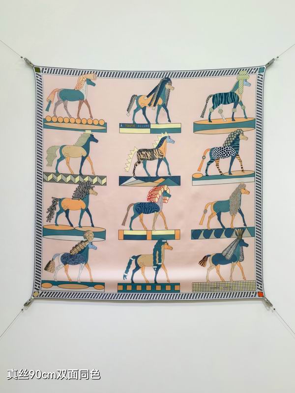 Hermes silk scarf 90X90cm E36 (18)