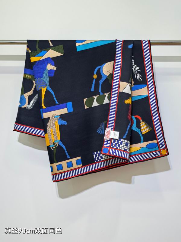 Hermes silk scarf 90X90cm E36 (33)