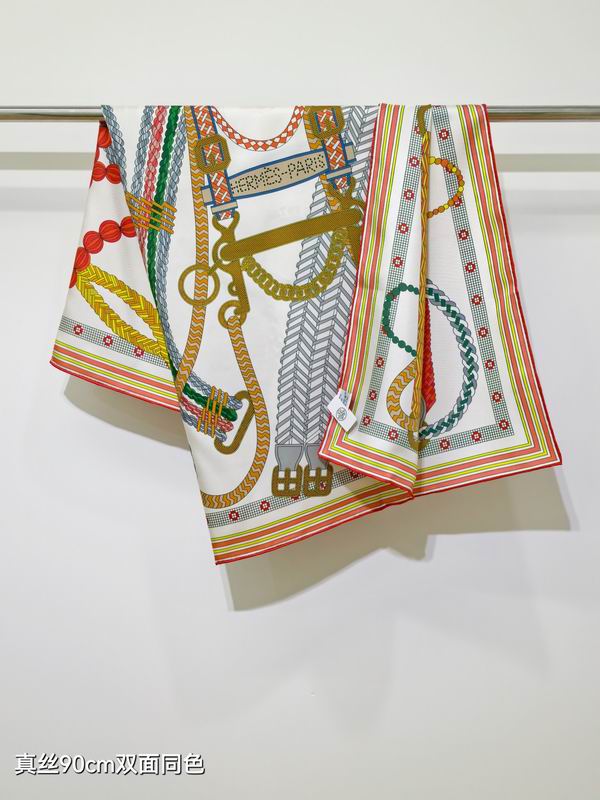 Hermes silk scarf 90X90cm E39 (13)