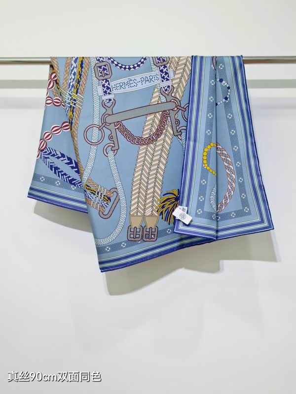 Hermes silk scarf 90X90cm E39 (23)