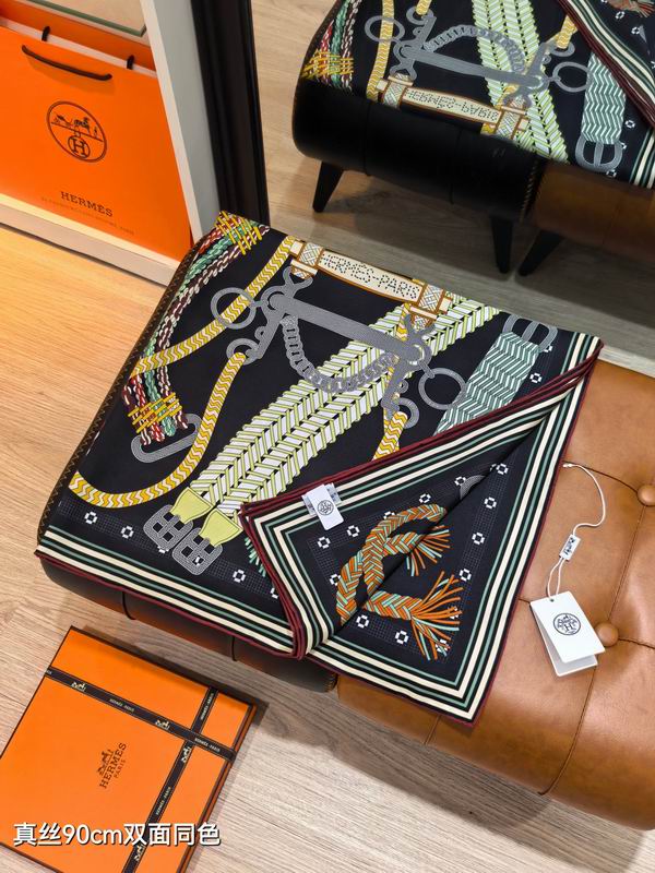 Hermes silk scarf 90X90cm E39 (7)