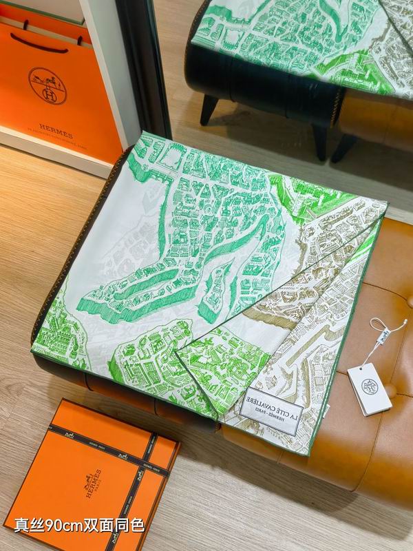 Hermes silk scarf hm (101)
