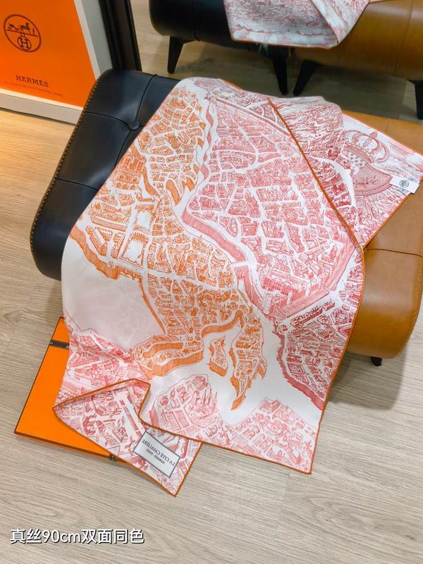 Hermes silk scarf hm (103)