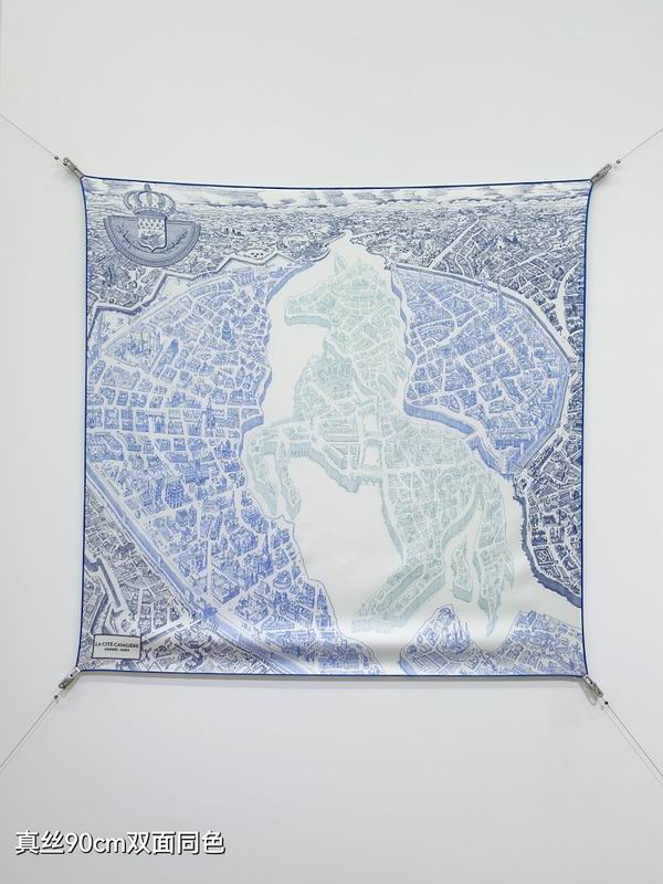 Hermes silk scarf hm (105)