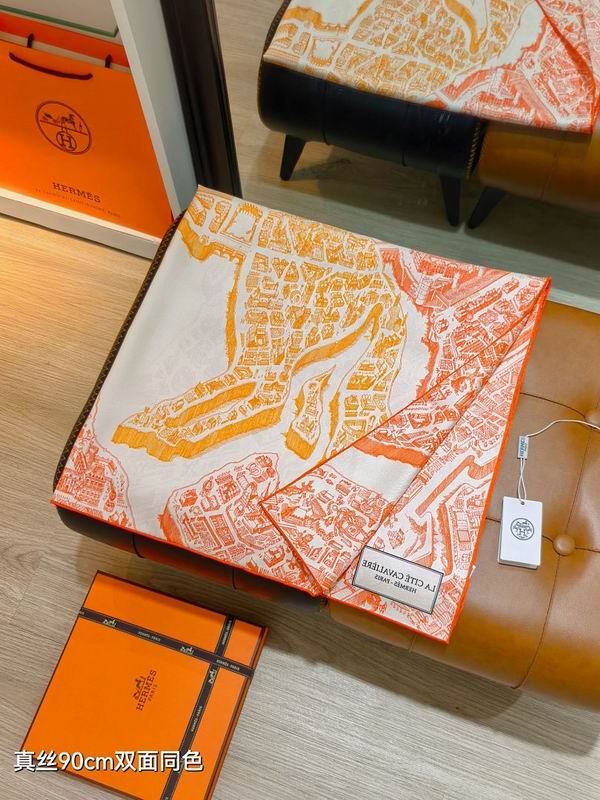 Hermes silk scarf hm (110)