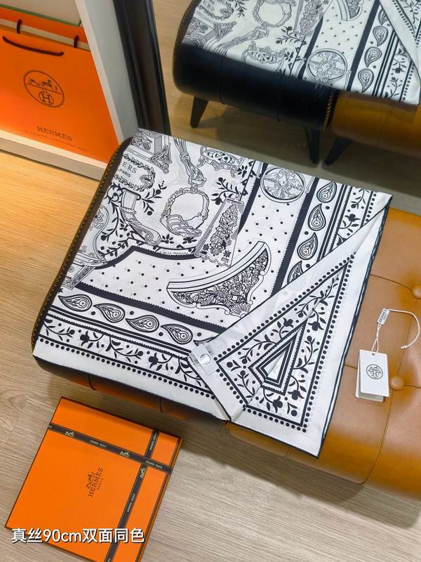 Hermes silk scarf hm (115)