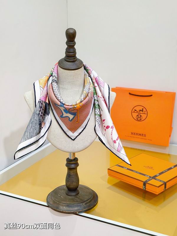 Hermes silk scarf hm (120)