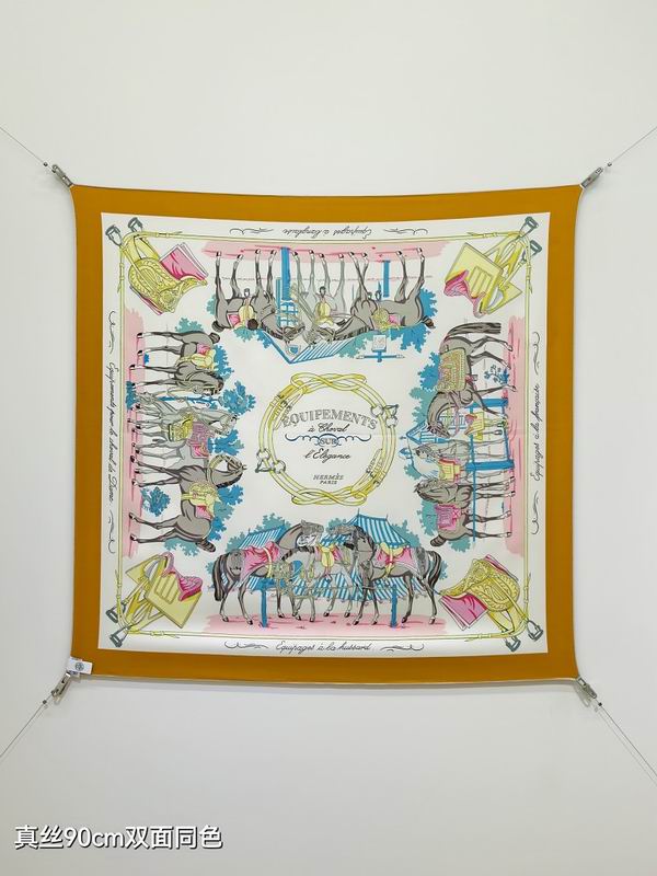 Hermes silk scarf hm (135)