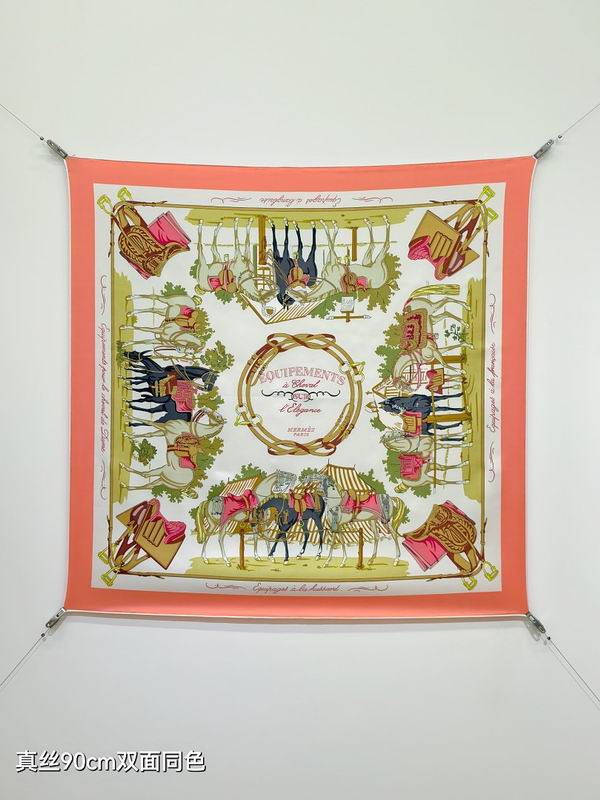 Hermes silk scarf hm (141)