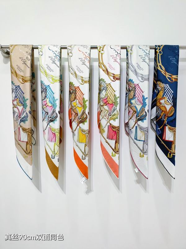 Hermes silk scarf hm (143)