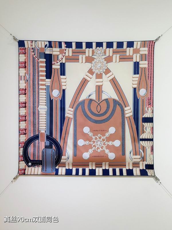 Hermes silk scarf hm (147)