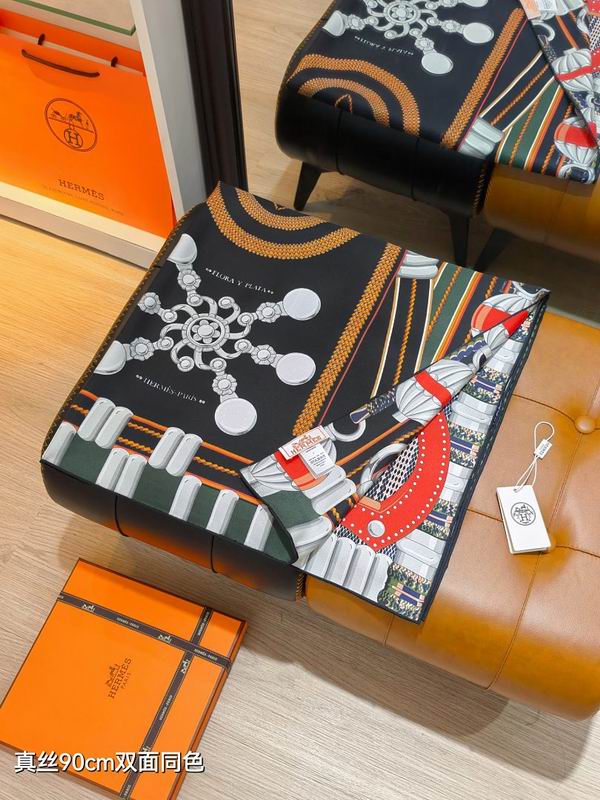 Hermes silk scarf hm (151)