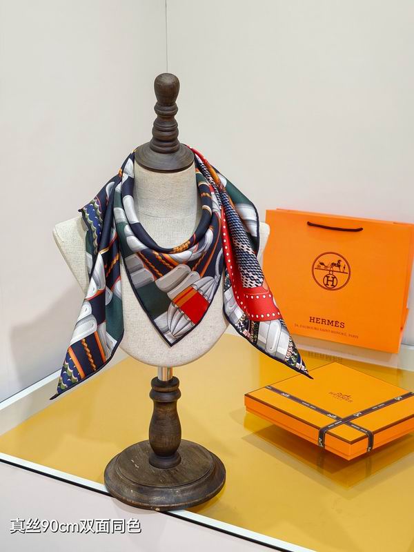 Hermes silk scarf hm (152)