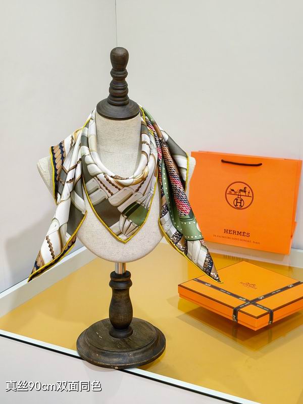 Hermes silk scarf hm (155)