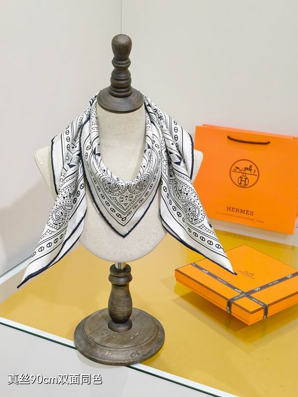 Hermes silk scarf hm (175)