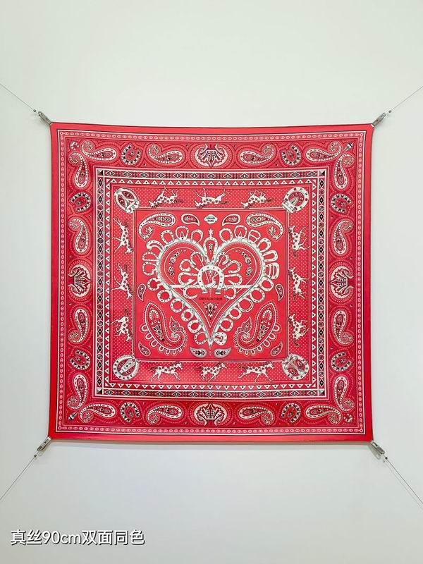 Hermes silk scarf hm (176)