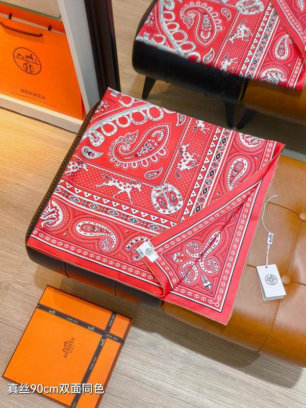 Hermes silk scarf hm (177)