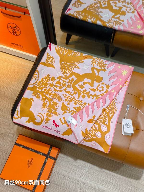 Hermes silk scarf hm (189)