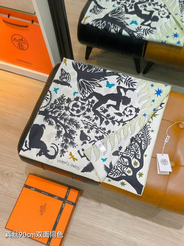 Hermes silk scarf hm (191)