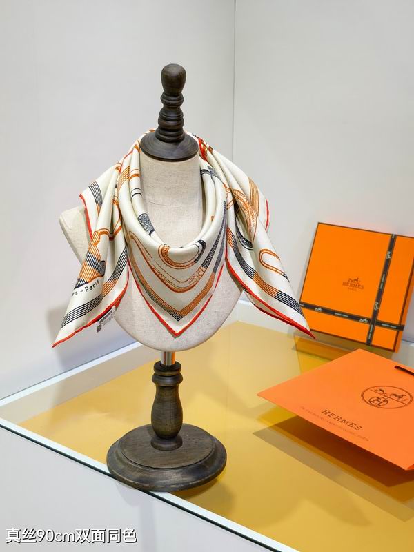 Hermes silk scarf hm (197)