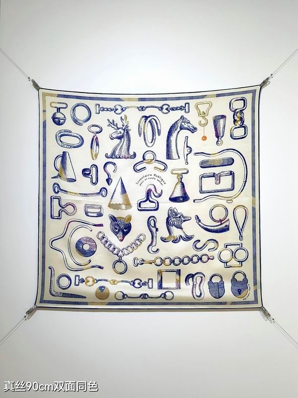 Hermes silk scarf hm (198)