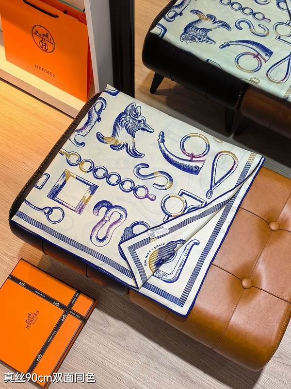 Hermes silk scarf hm (199)