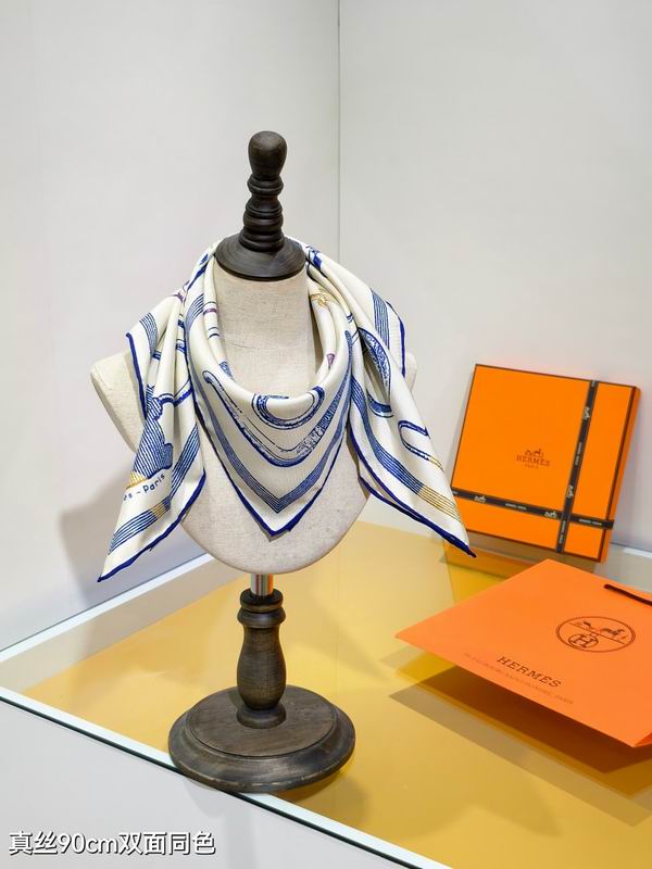 Hermes silk scarf hm (200)