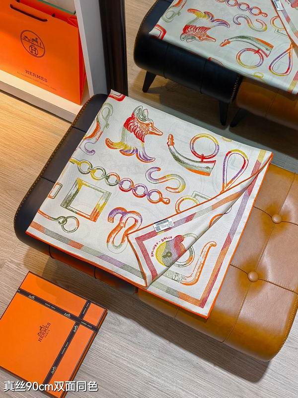 Hermes silk scarf hm (202)