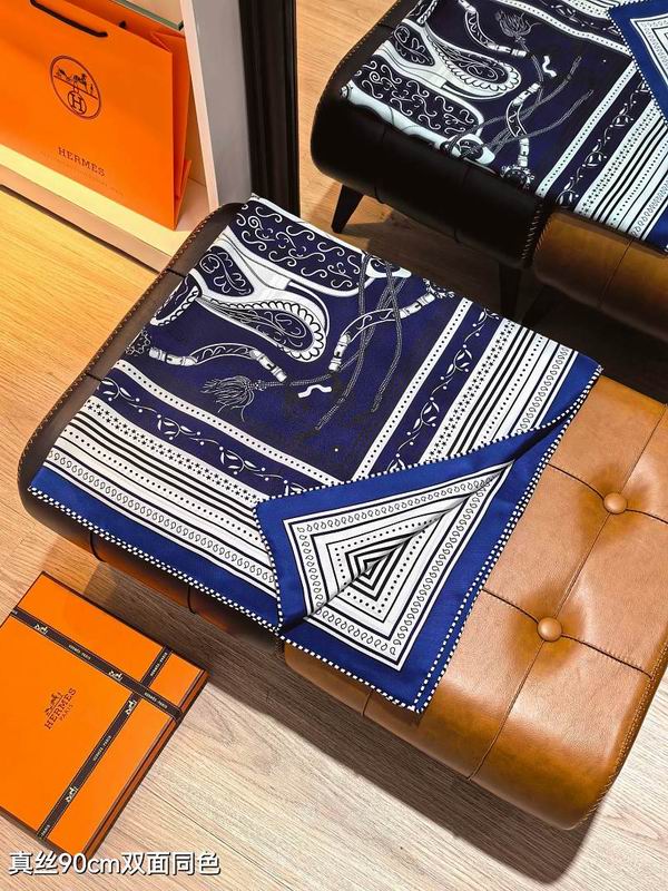 Hermes silk scarf hm (206)