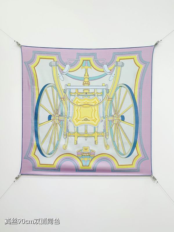 Hermes silk scarf hm (225)
