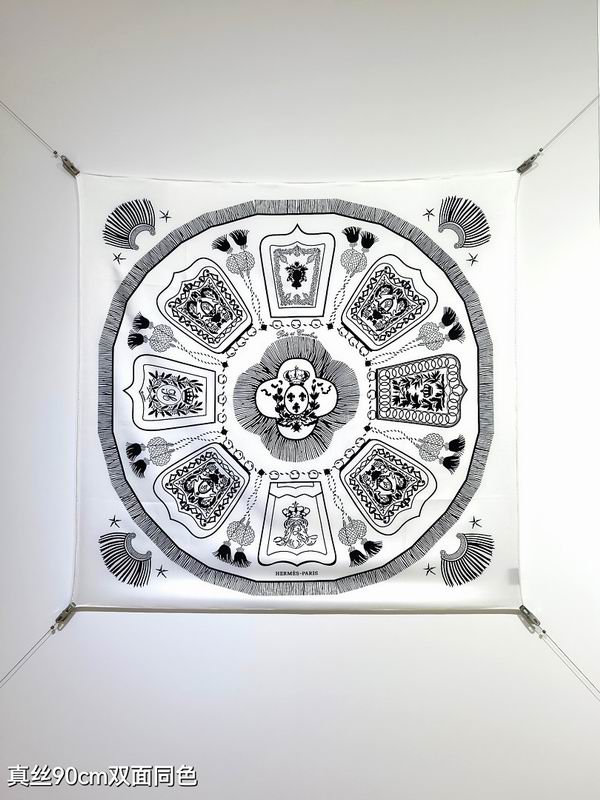 Hermes silk scarf hm (234)