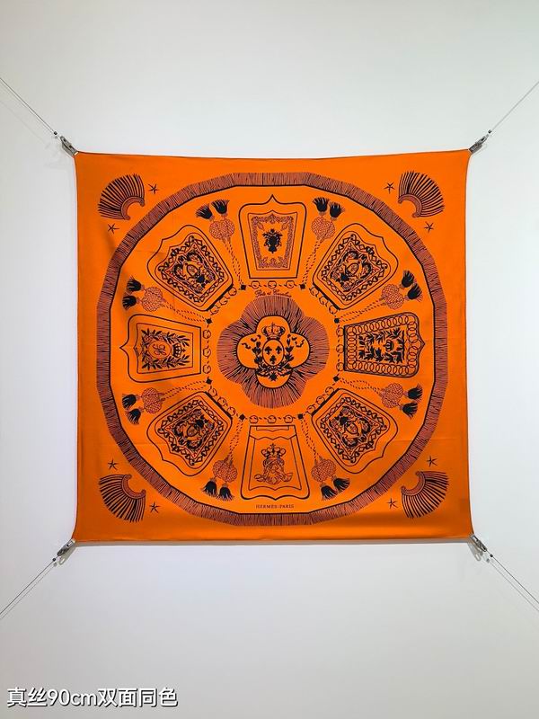 Hermes silk scarf hm (237)