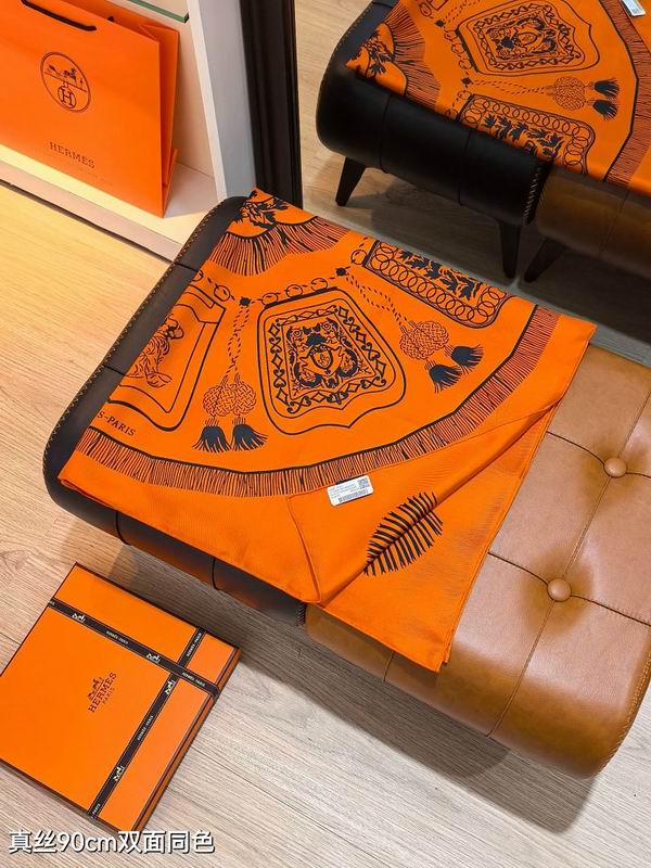 Hermes silk scarf hm (238)