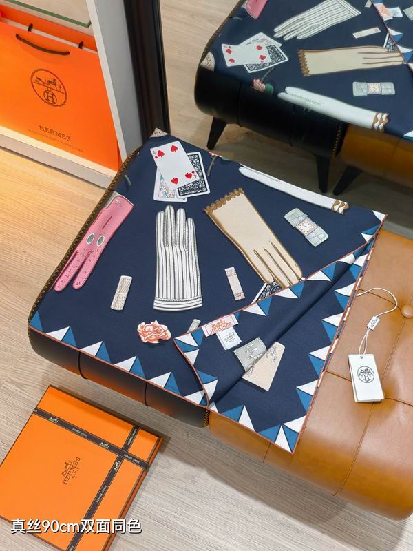Hermes silk scarf hm (247)